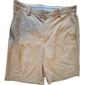 FootJoy Golf Shorts Khaki Performance Chino Length 10" size 34 Outdoor Men's